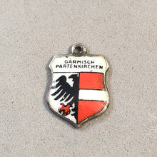 Load image into Gallery viewer, GARMISCH PARTENKIRCHEN Vintage Travel Shield Enamel Charm Pendant Europe Germany VS-14