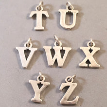 Load image into Gallery viewer, Sale! ALPHABET Thick .925 Sterling Silver Charm Pendant Letter Initial LT-L