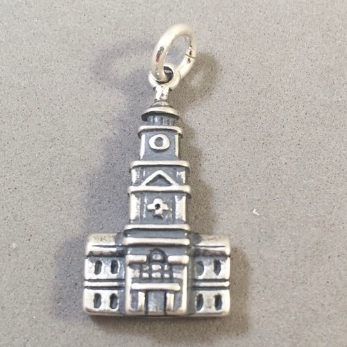 Sale! INDEPENDENCE HALL .925 Sterling Silver Charm Pendant Philadelphia Pennsylvania SL54P