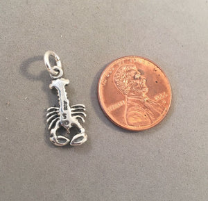 Sale! LOBSTER Small .925 Sterling Silver Charm Pendant Maine Hawaii SL28I