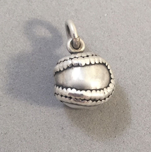 Sale! BASEBALL/SOFTBALL .925 Sterling Silver Heavy 3-D Charm Pendant Player Sports SL29C