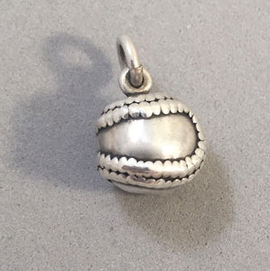 Sale! BASEBALL/SOFTBALL .925 Sterling Silver Heavy 3-D Charm Pendant Player Sports SL29C
