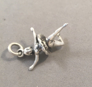 Sale! BALLERINA .925 Sterling Silver 3-D Charm Pendant Ballet Dancer SL81H