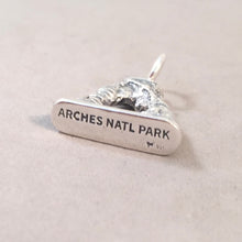 Load image into Gallery viewer, DELICATE ARCH .925 Sterling Silve 3-D Charm Pendant Arches National Park Utah Moab PM63