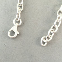 Load image into Gallery viewer, CHARM BRACELET Vine Center .925 Sterling Silver Lobster Clasp Starter Oval Loop Link CB31