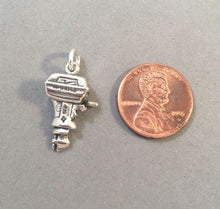Load image into Gallery viewer, Sale! OUTBOARD MOTOR .925 Sterling Silver Charm Pendant Boat SL44S