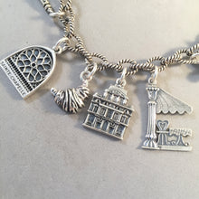 Load image into Gallery viewer, PARIS MEMORIES .925 Sterling Silver Travel Souvenir Charm Bracelet Eiffel Tower, Notre Dame, Arc de Triomph and More!