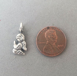 Sale! PRAYING ANGEL .925 Sterling Silver Charm Pendant SL15R