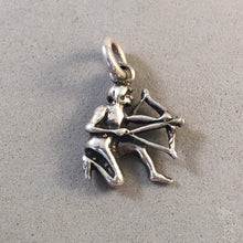 Load image into Gallery viewer, Sale! CUPID .925 Sterling Silver Charm Pendant Bow &amp; Arrow Love Valentine SL18M