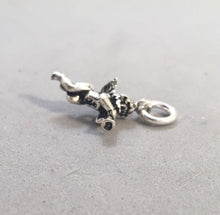 Load image into Gallery viewer, Sale! CHERUB PLAYING HORN .925 Sterling Silver Charm Angel Pendant SL15J