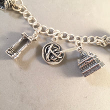 Load image into Gallery viewer, ROME MEMORIES .925 Sterling Silver Travel Souvenir Charm Bracelet Italy Colosseum Trevi St Peters &amp; More!