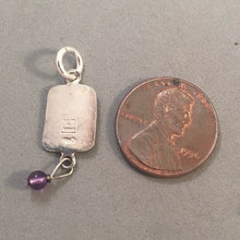 Load image into Gallery viewer, BIRD IN TREE Purple Kevin-N-Anna Studios Epoxy .950 Sterling Silver Charm Pendant Handmade KA16-PR