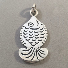 Load image into Gallery viewer, Sale! FISH Large Heavy Flat .925 Sterling Silver 3-D Charm Pendant Ocean Reef Exotic SL77E