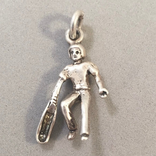 Sale! LACROSSE PLAYER .925 Sterling Silver 3-D Charm Pendant Equipment Field Box Intercross SL82K