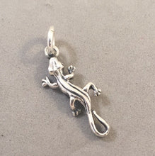 Load image into Gallery viewer, SALE! GECKO Small .925 Sterling Silver 3-D Charm Pendant Lizard Reptile Salamander Mexico SL48F