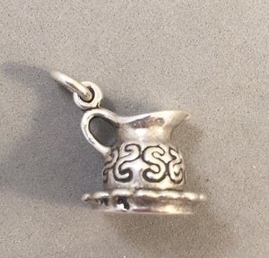 Sale! PITCHER .925 Sterling Silver 3-D Charm Pendant Home Jug Creamer SL21M