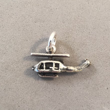 Load image into Gallery viewer, Sale! HELICOPTER .925 Sterling Silver Charm Pendant SL02O