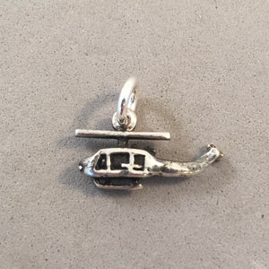 Sale! HELICOPTER .925 Sterling Silver Charm Pendant SL02O