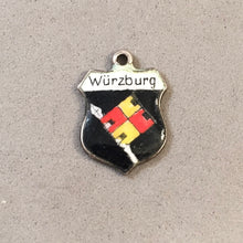 Load image into Gallery viewer, WURZBURG Vintage Travel Shield Enamel Charm Pendant Europe Germany VS-03