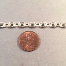 Load image into Gallery viewer, CHARM BRACELET Heavy Oval Toggle Clasp .925 Sterling Silver Starter 6 x 8 mm Thick Loop Link 7"- 9" CB07