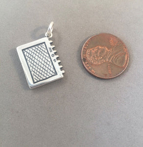 Sale! I LOVE SCRAP BOOKS .925 Sterling Silver Charm Pendant Scarpbooking SL73Q