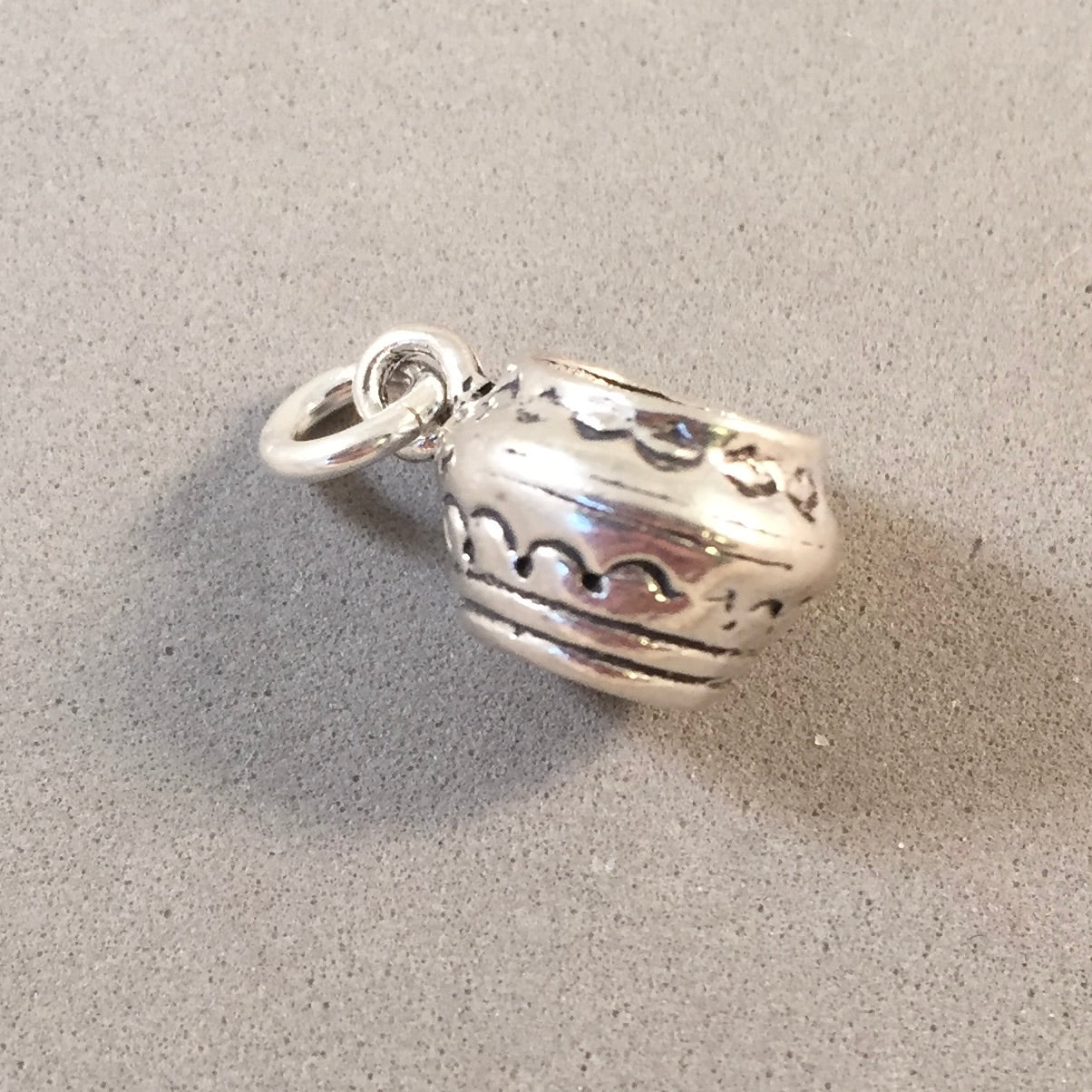 POTTERY .925 Sterling Silver Charm Pendant Native American 