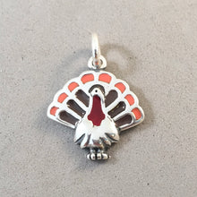 Load image into Gallery viewer, TURKEY Enamel .925 Sterling Silver Charm Pendant Thanksgiving GT10