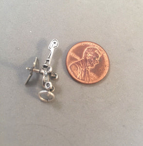 Sale! HELICOPTER .925 Sterling Silver 3-D Charm Pendant SL02F