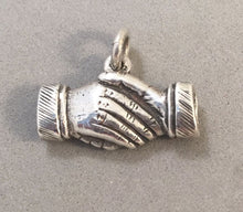 Load image into Gallery viewer, Sale! SHAKING HANDS .925 Sterling Silver Charm Pendant SL38B