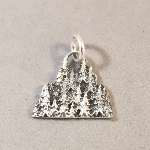 FOREST .925 Sterling Silver Charm Pendant Trees Canopy GA31