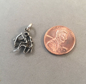 Sale! CUPID .925 Sterling Silver Charm Pendant Bow & Arrow Love Valentine SL18M