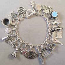 Load image into Gallery viewer, ANDALUSIA MEMORIES .925 Sterling Silver Travel Souvenir Charm Bracelet Seville, Granada, Cordoba, Ronda and More!