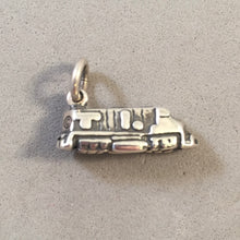 Load image into Gallery viewer, LOCOMOTIVE ENGINE .925 Sterling Silver 3-D Small Charm Pendant Railroad Train Toy GP04