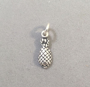 Sale! PINEAPPLE Tiny .925 Sterling Silver Charm Pendant Fruit Food Kitchen Hawaii Florida Costa Rica SL26R