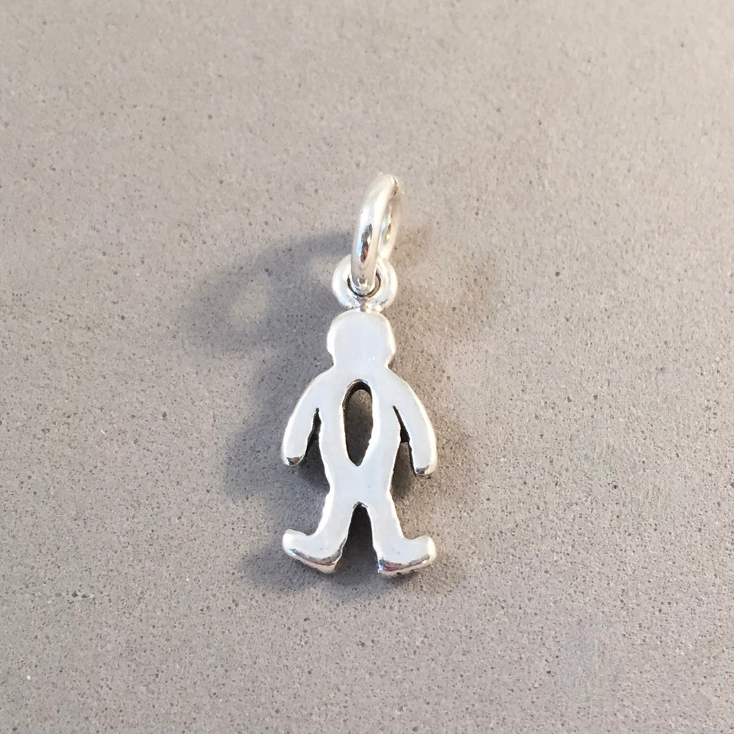 PETROGLYPH MAN .925 Sterling Silver Small Charm Pendant National Monument MF05