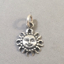 Load image into Gallery viewer, Sale! SUN FACE Detailed .925 Sterling Silver Charm Pendant SL83E