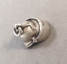 Load image into Gallery viewer, Sale! FIREFIGHTER&#39;S HELMET .925 Sterling Silver Charm Pendant Fireman Fire SL36G