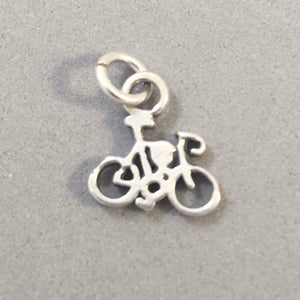 Sale! BICYCLE Tiny .925 Sterling Silver 3-D Charm Pendant Trail City Tour Bike Ten Speed Mountain Racing SL82B