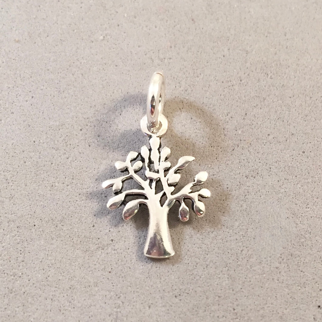 Sale! TINY TREE .925 Sterling Silver Charm Small Garden Little SL31B