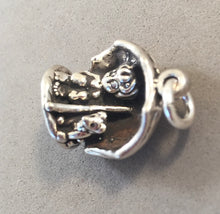 Load image into Gallery viewer, Sale! DOG &amp; GIRL UNDER UMBRELLA .925 Sterling Silver 3-D Charm Pendant Cat SL12N