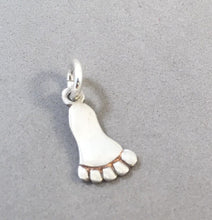 Load image into Gallery viewer, Sale! FOOT .925 Sterling Silver Charm Pendant Footprint SL36J