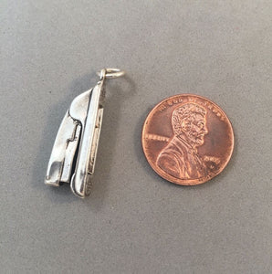 Sale! STAPLER .925 Sterling Silver 3-D Charm Pendant Office SL37D