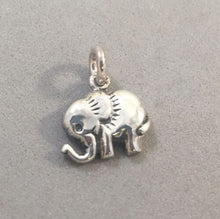 Load image into Gallery viewer, Sale! ELEPHANT Cartoon .925 Sterling Silver Charm Pendant Sitting Safari Asian African Animal Zoo SL57H