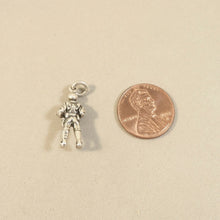 Load image into Gallery viewer, Sale! POLICE OFFICER .925 Sterling Silver 3-D Charm Pendant Sheriff Cap Law Enforcement SL37M