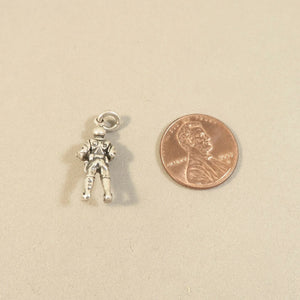 Sale! POLICE OFFICER .925 Sterling Silver 3-D Charm Pendant Sheriff Cap Law Enforcement SL37M