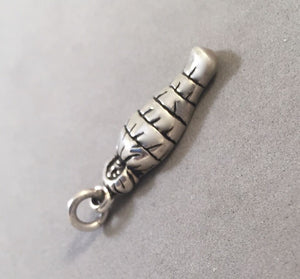 Sale! MUMMY BAG .925 Sterling Silver Small 3-D Charm Pendant Sleeping Bag Camping Papoose SL21P