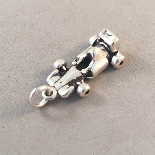 Sale! RACE CAR .925 Sterling Silver 3-D Auto Racing Indy Nascar SL02K