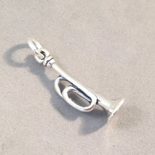 Load image into Gallery viewer, HORN  .925 Sterling Silver 3-D Charm Pendant Music Instrument Band BE08