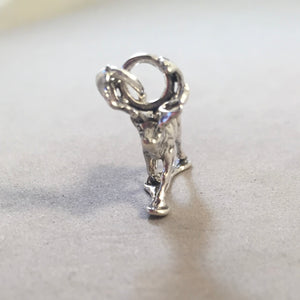 CARIBOU .925 Sterling Silver 3-D Charm Pendant Alaska Kobuk Valley LF04