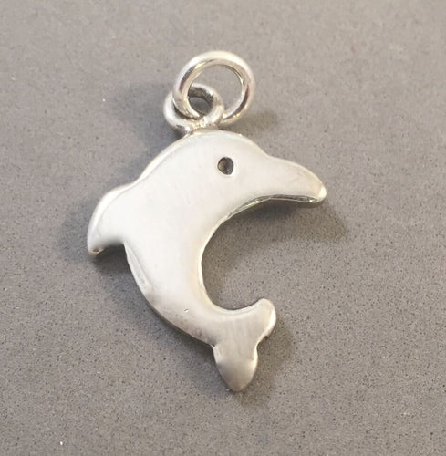 Sale! DOLPHIN THICK .925 Sterling Silver 3-D Charm Pendant Nautical Sea Life Ocean Porpoise SL33A